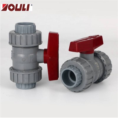 Factory Price PVC Double True Union Ball  Valves For Industrial & Chemical