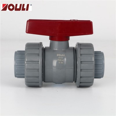 PVC Valve High Temperature CPVC Ball Valve for Chemical Industry ASTM & DIN standard